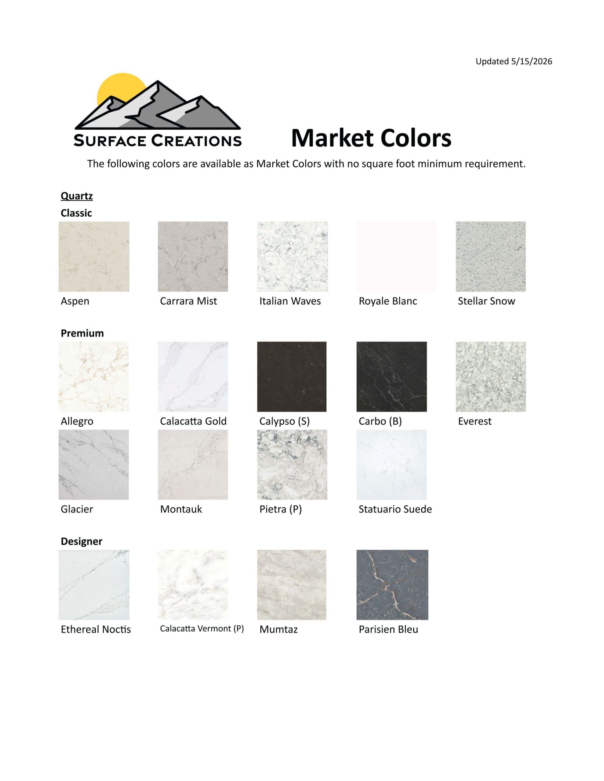 NY Market Colors
